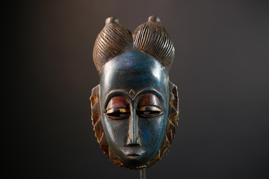 African Mask | Collectible Hand Carved | Guro Baule Wall Hanging | Unique Art Piece | Home Decor | Ethnic Wall Art | Gift Idea-G5187