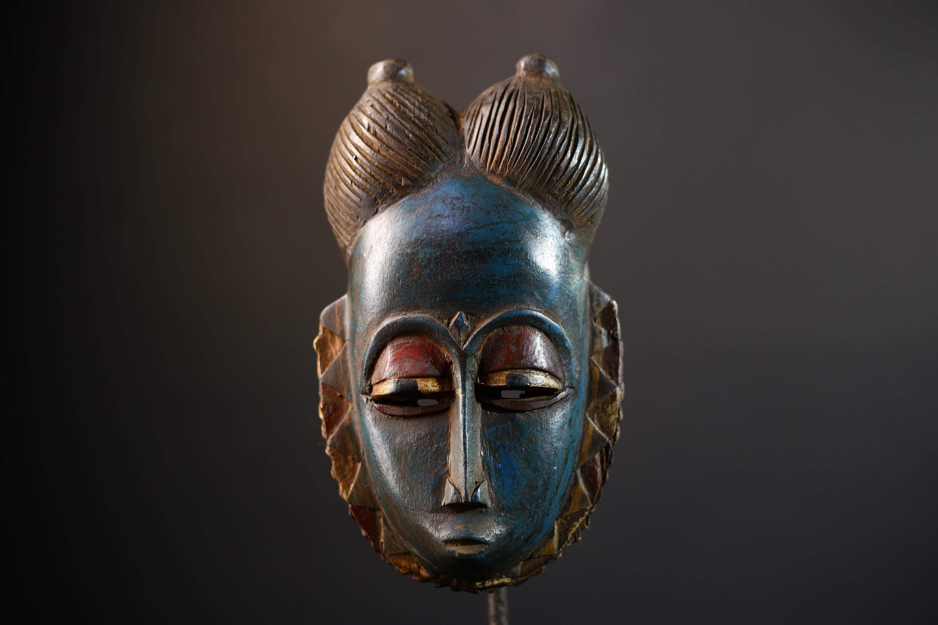 African Mask | Collectible Hand Carved | Guro Baule Wall Hanging | Unique Art Piece | Home Decor | Ethnic Wall Art | Gift Idea-G5187