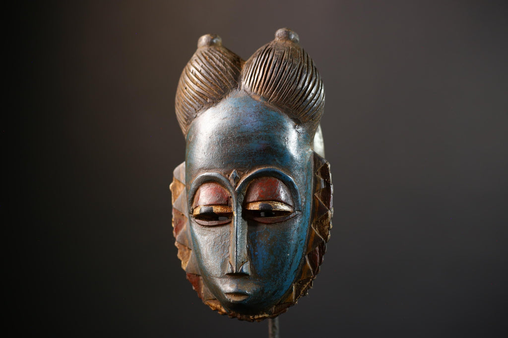 African Mask | Collectible Hand Carved | Guro Baule Wall Hanging | Unique Art Piece | Home Decor | Ethnic Wall Art | Gift Idea-G5187