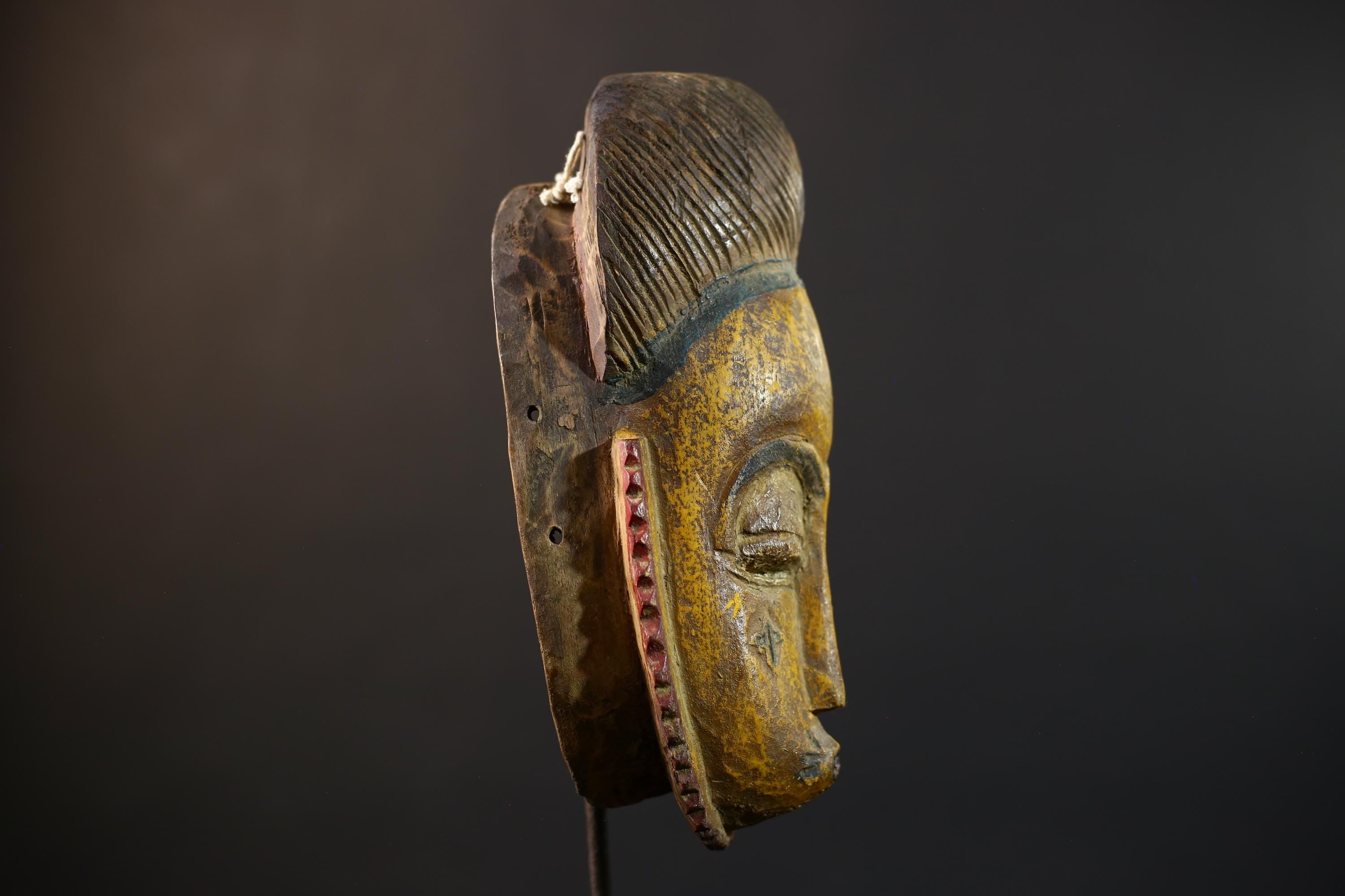 African Mask | Hand Carved Guro | Baule Wall Hanging Art | Collector's Item | Unique Decor-G5186