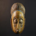 African Mask | Hand Carved Guro | Baule Wall Hanging Art | Collector's Item | Unique Decor-G5186