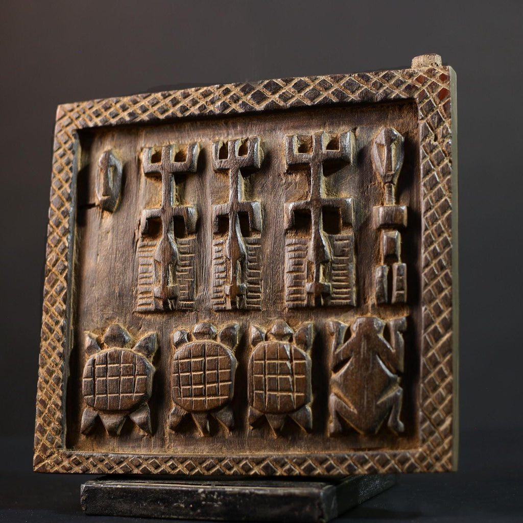 African Granary Door | Exquisite Wooden Wall Art | Tribal Home Decor | Unique Gift for Nature Lovers-G5199