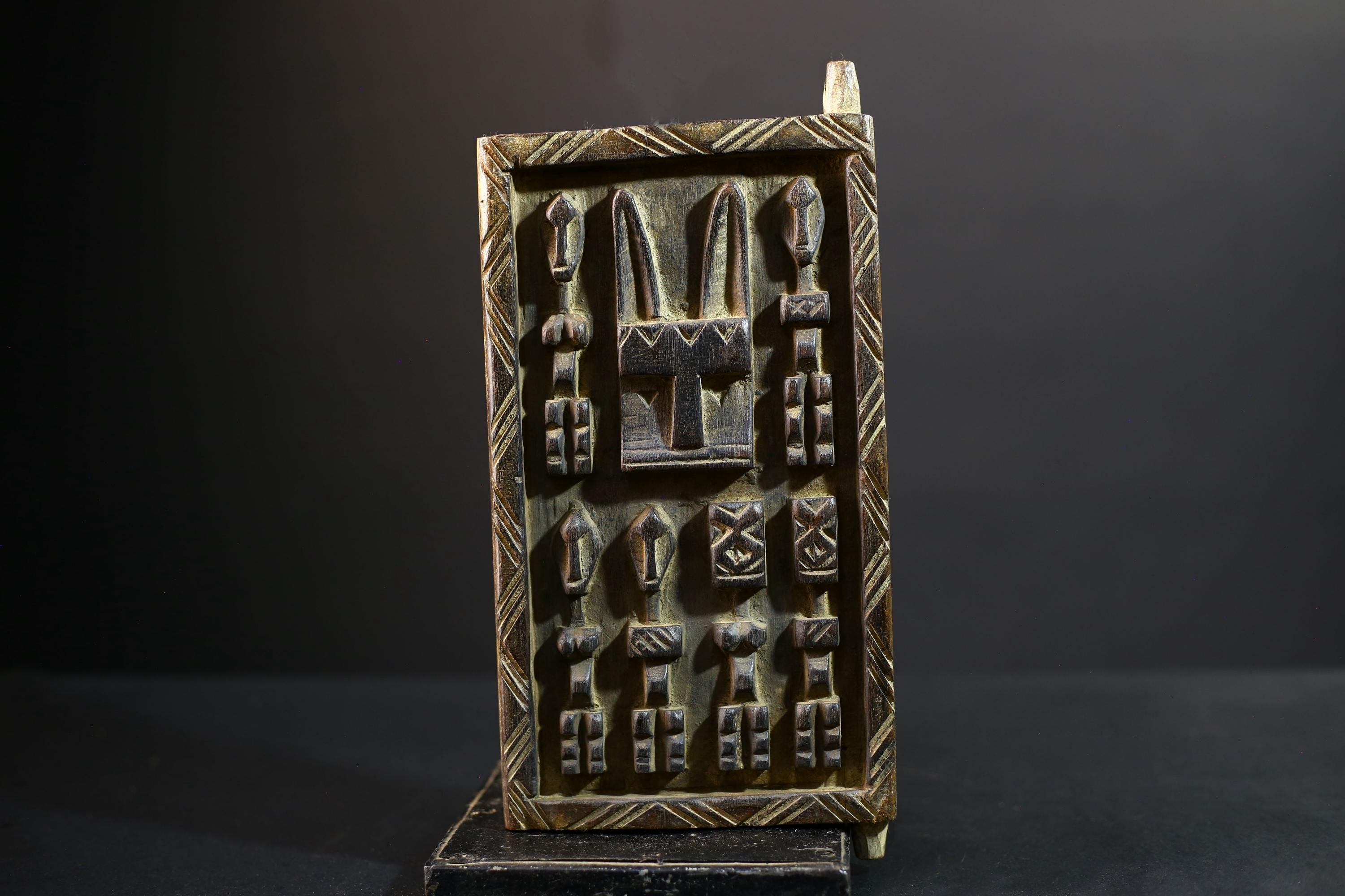 African Granary Door | Unique Rabbit Wooden Wall Art | Antique Decor Piece | Handcrafted Home Accent-G5198