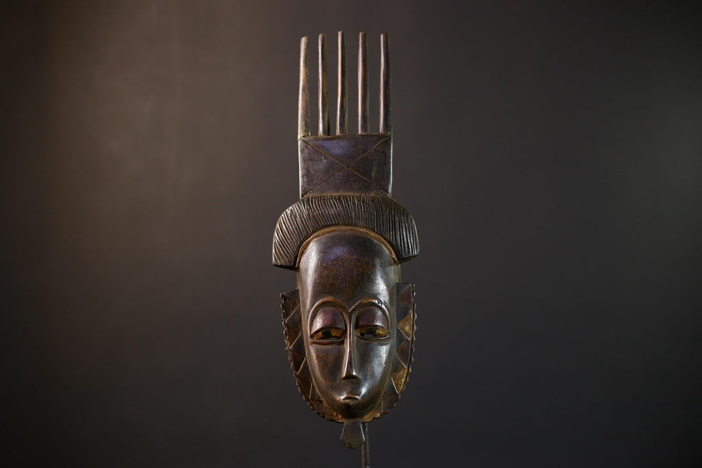African Tribal Mask | Brown Guro Wall Hanging | Artisan Decor | Unique Handmade Craft-G5222