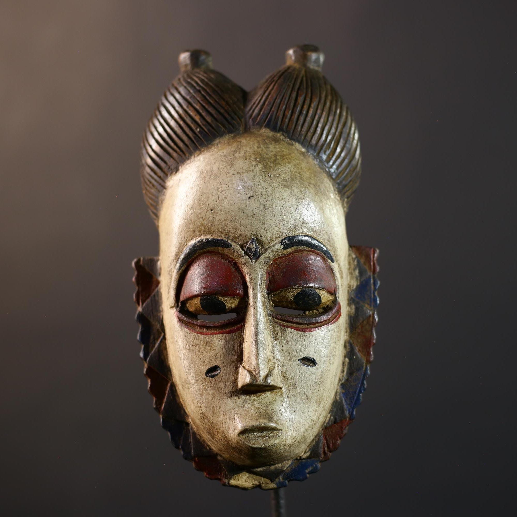 African Guro Mask | Wooden Art Decor | Unique Heritage Piece | Cultural Accent | Handcrafted Home Decor-G5216