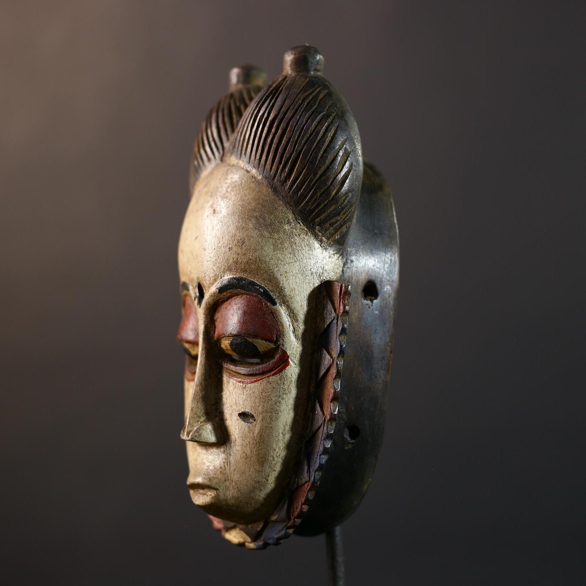 African Guro Mask | Wooden Art Decor | Unique Heritage Piece | Cultural Accent | Handcrafted Home Decor-G5216