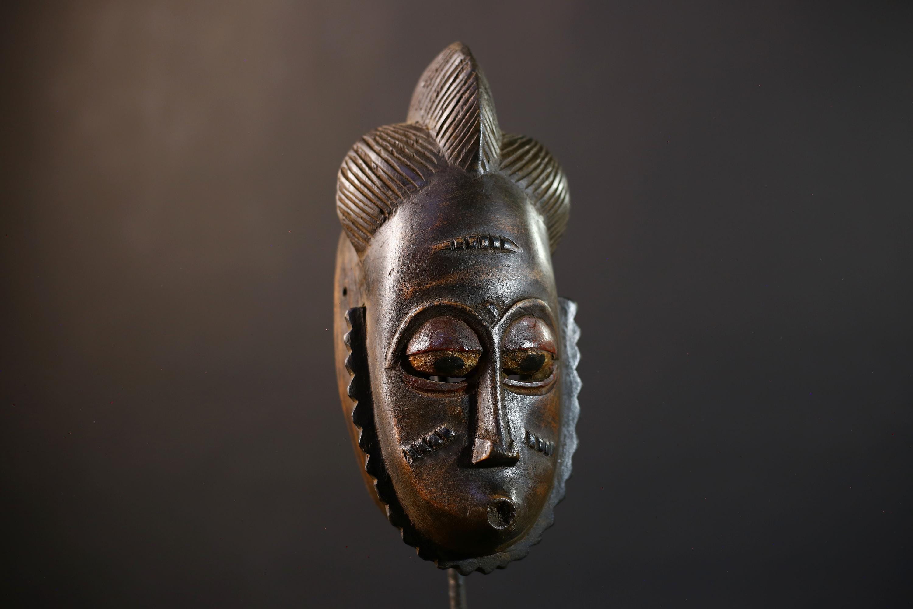 African Guro Mask | Authentic Handcrafted | Wooden Tribal Decor | Unique Home Accent | Cultural Art Piece-G5215