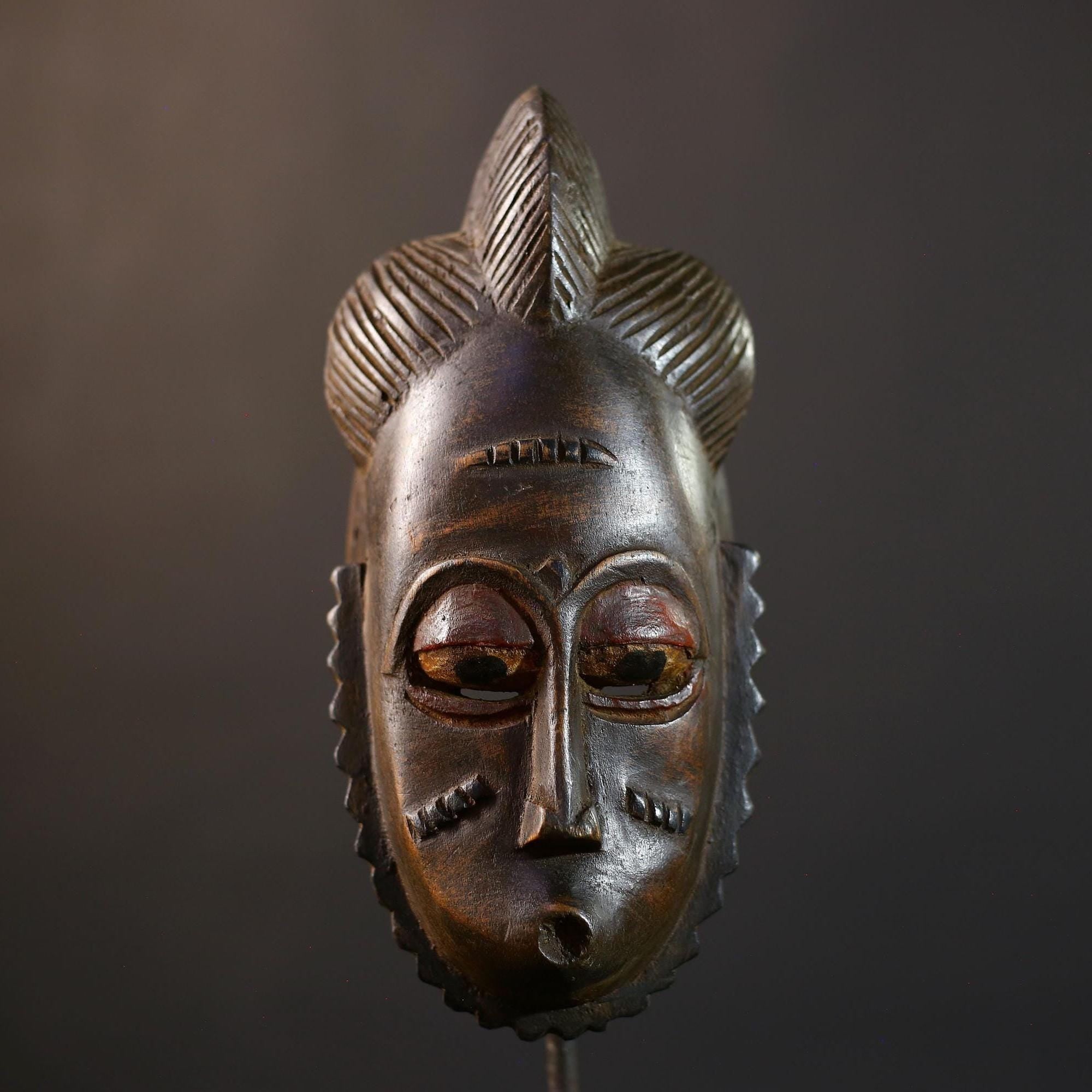 African Guro Mask | Authentic Handcrafted | Wooden Tribal Decor | Unique Home Accent | Cultural Art Piece-G5215