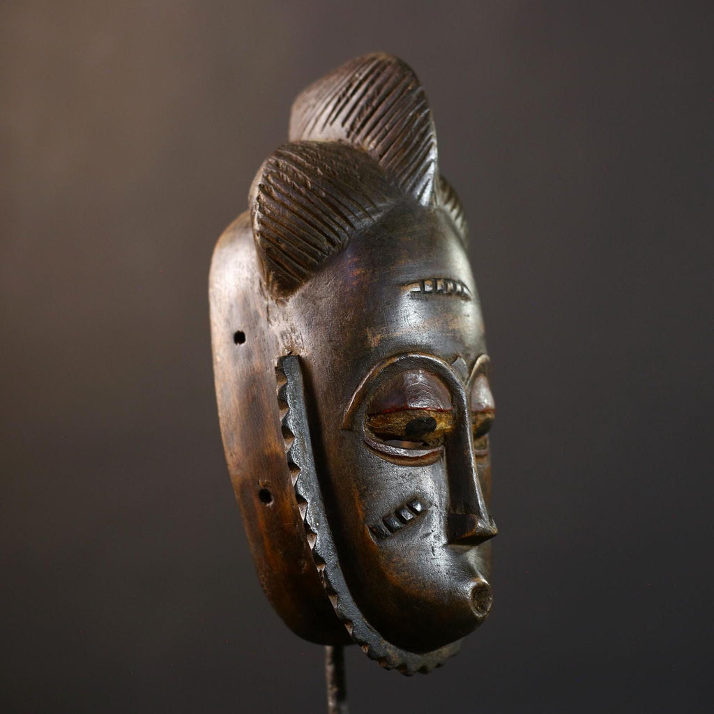 African Guro Mask | Authentic Handcrafted | Wooden Tribal Decor | Unique Home Accent | Cultural Art Piece-G5215