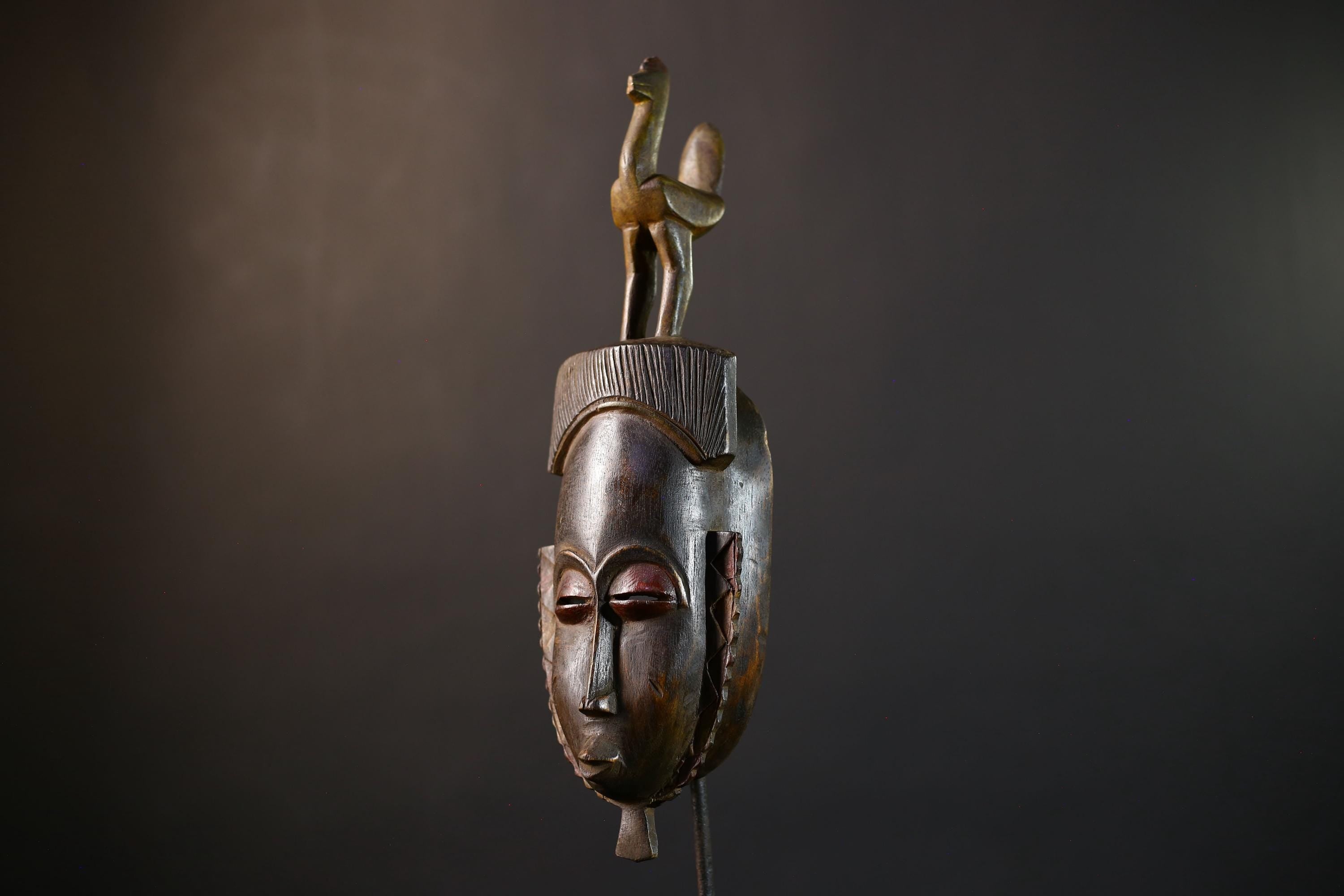 African Guro Mask | Authentic Handcrafted | Wooden Tribal Wall Art | Unique Cultural Decor | Home Accent Piece-G5214