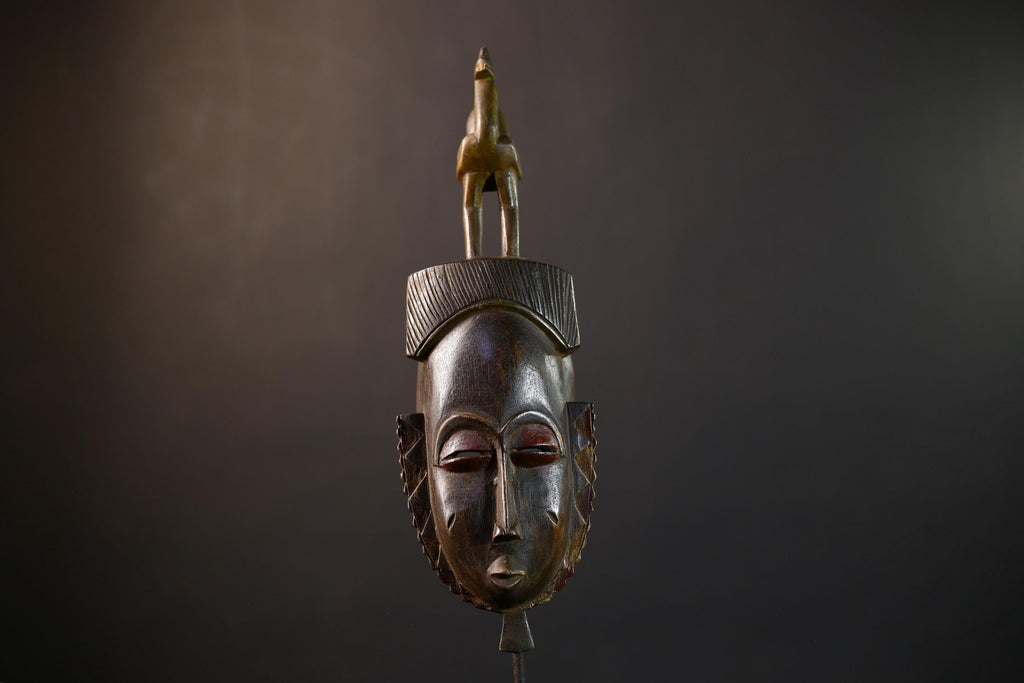 African Guro Mask | Authentic Handcrafted | Wooden Tribal Wall Art | Unique Cultural Decor | Home Accent Piece-G5214