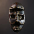African Dan Zapkei Mask | Authentic Tribal Art | Cultural Wall Decor | Unique Home Accent | Handcrafted Face Sculpture | Brown Tones-G5225