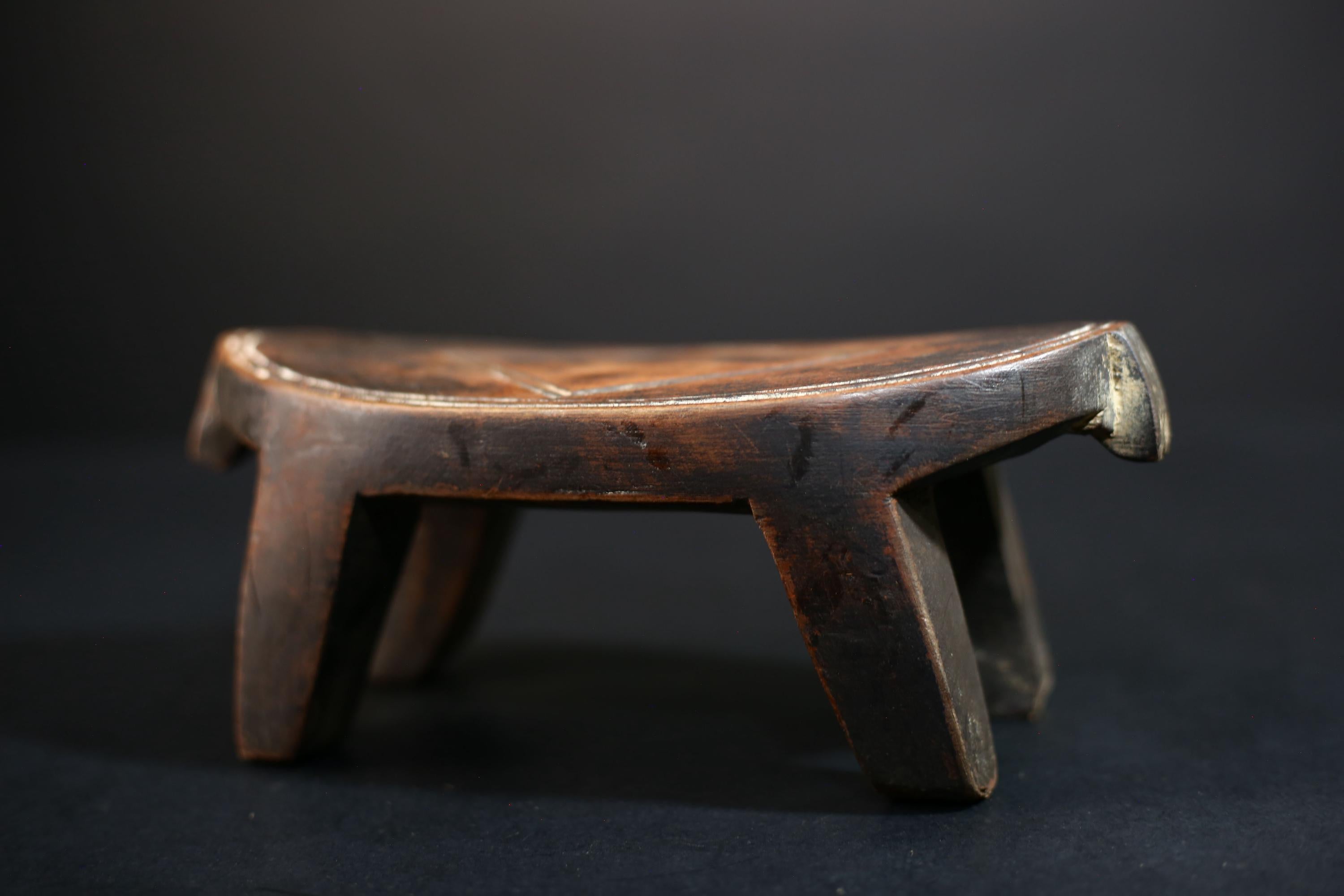 African Crafted Stool | Unique Ethnic Wooden Seat | Tribal Art | Home Decor Accent | Handcrafted Furniture | Cultural Heritage-G5226