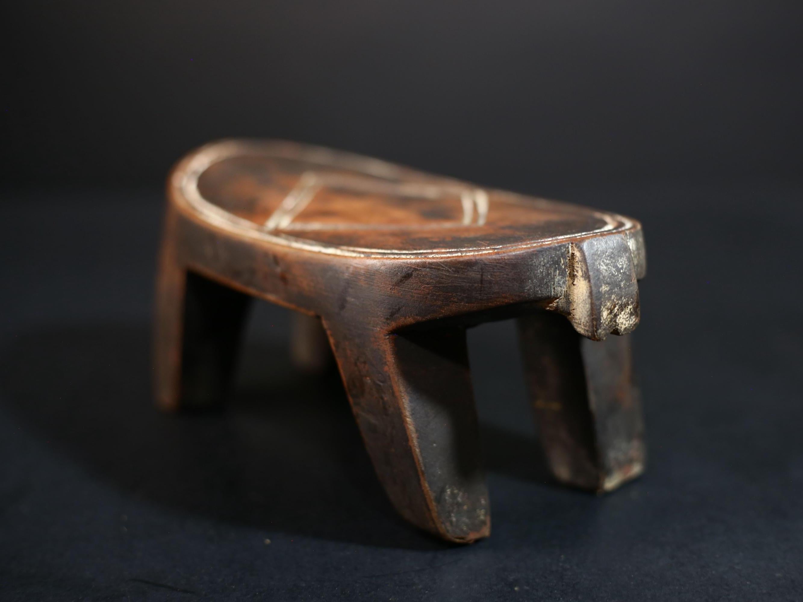 African Crafted Stool | Unique Ethnic Wooden Seat | Tribal Art | Home Decor Accent | Handcrafted Furniture | Cultural Heritage-G5226