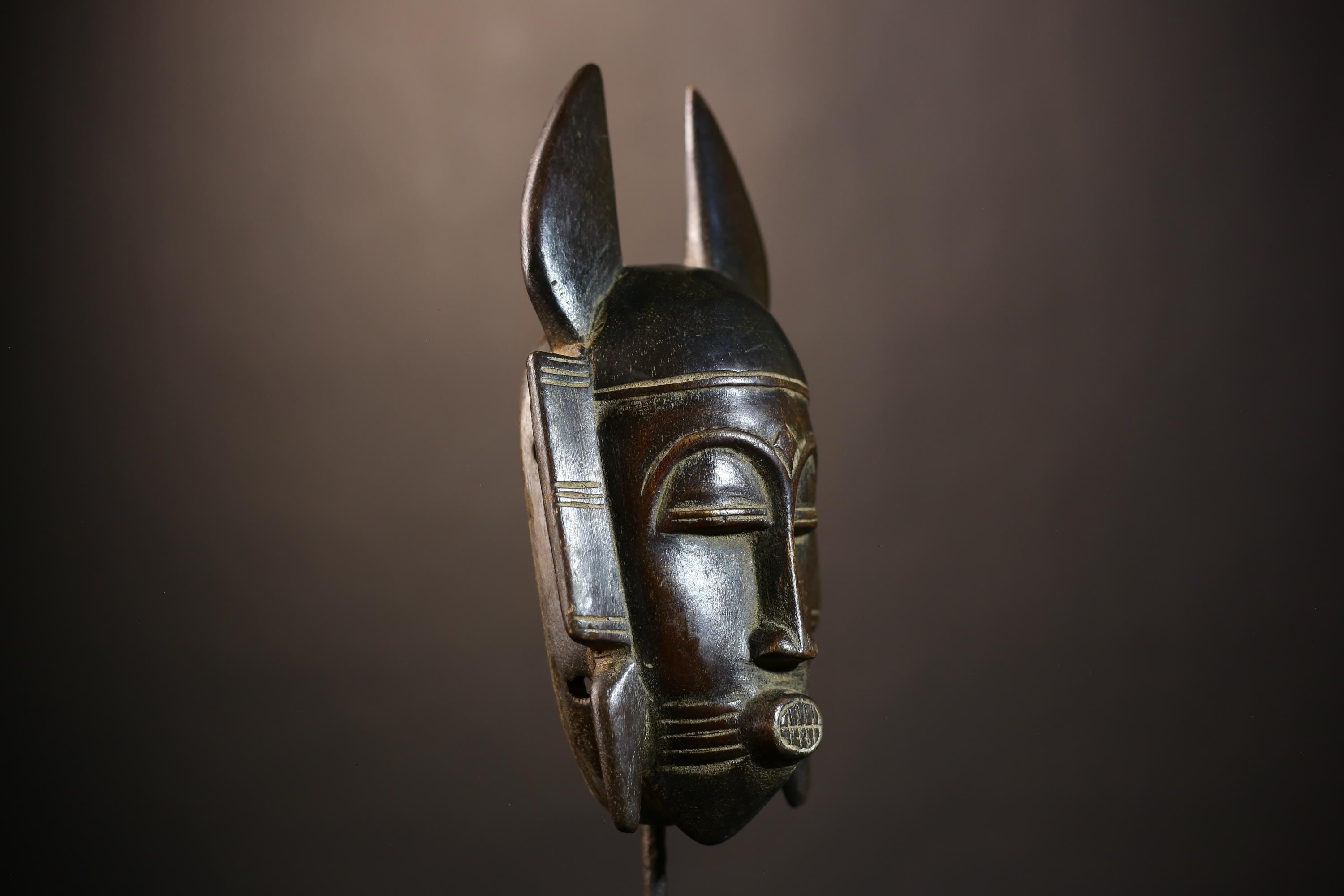 African Vintage Kpelie Mask | Senufo Tribal Art | Unique Wall Decor | Ethnic Home Accent | Artisan Crafted Decor-G5136