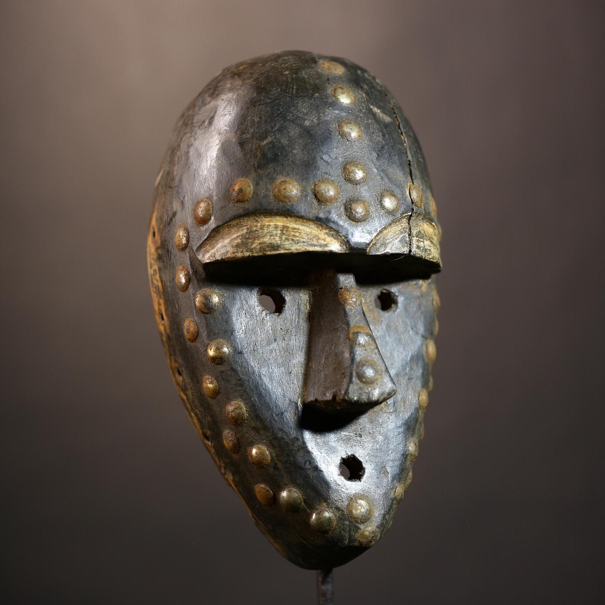 African | Vintage Dan Mask | Antique Wood Carved | Tribal Face Statue | Wall Decor | Decorative Mask Art-G5137