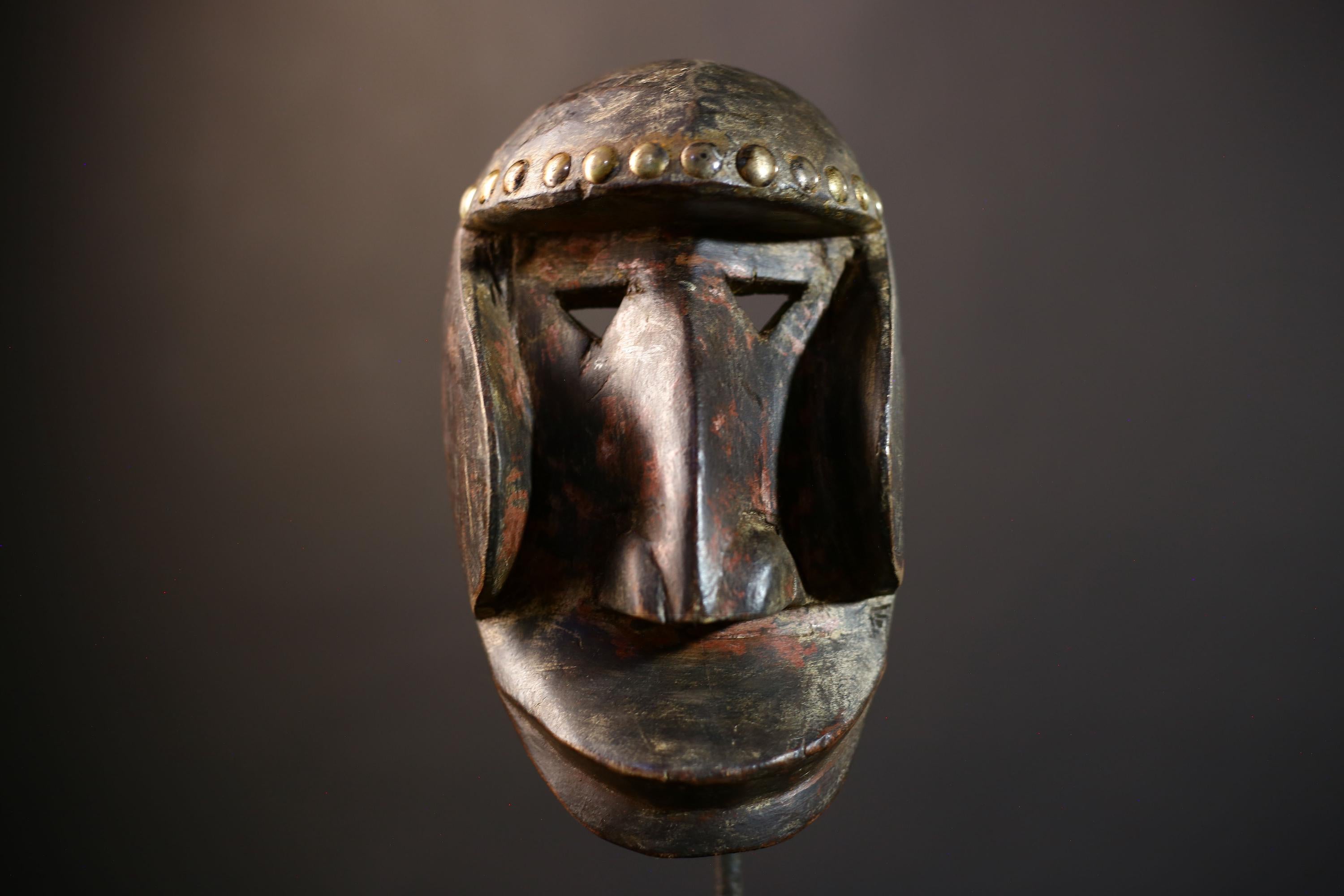 African Vintage Wood Mask | Dan Kran Tribal Art | Liberia Collectible | Wall Decor | Unique Home Accent | Cultural Heritage -G5238