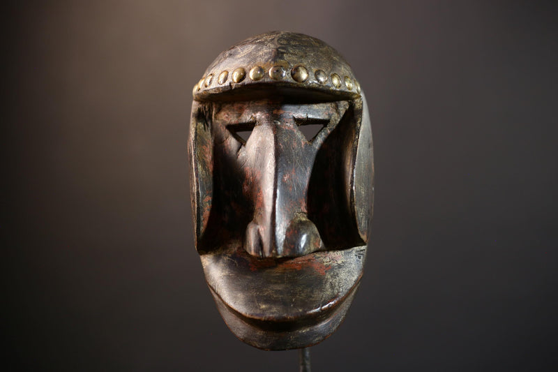 African Vintage Wood Mask | Dan Kran Tribal Art | Liberia Collectible | Wall Decor | Unique Home Accent | Cultural Heritage -G5238