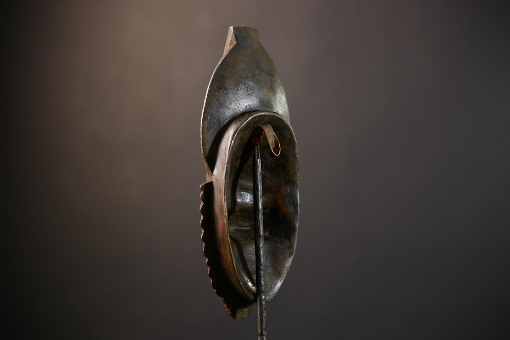 African Baule Mask | Hand Carved | Brown Tribal Wall Art | Home Accent Decor | Unique Gift Idea | Ethnic Decor-G5236