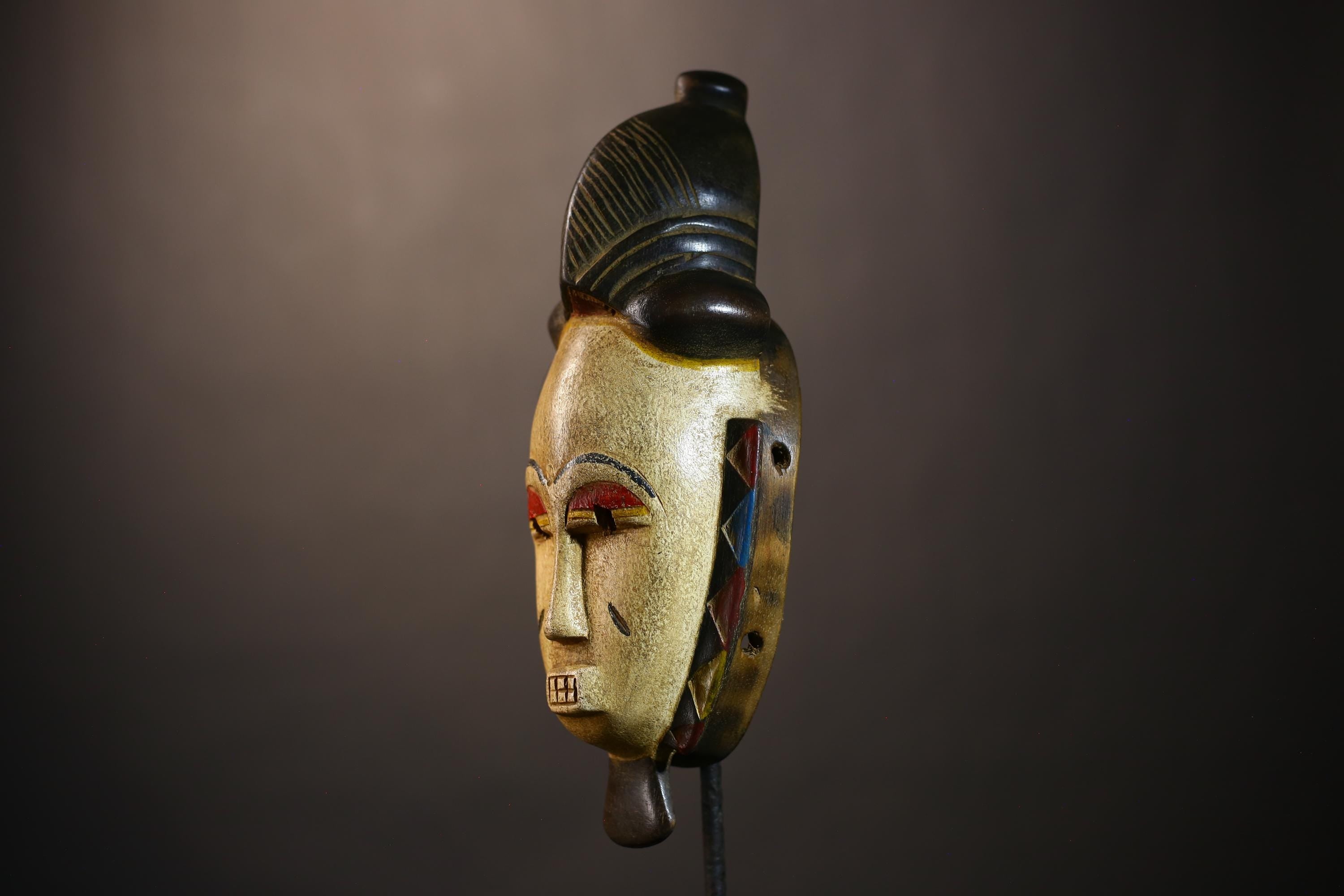 African Vintage Guro Mask | Unique Tribal Wall Decor | Collectible Art for Home | Ethnic Decor | African Culture | Bohemian Style-G5127