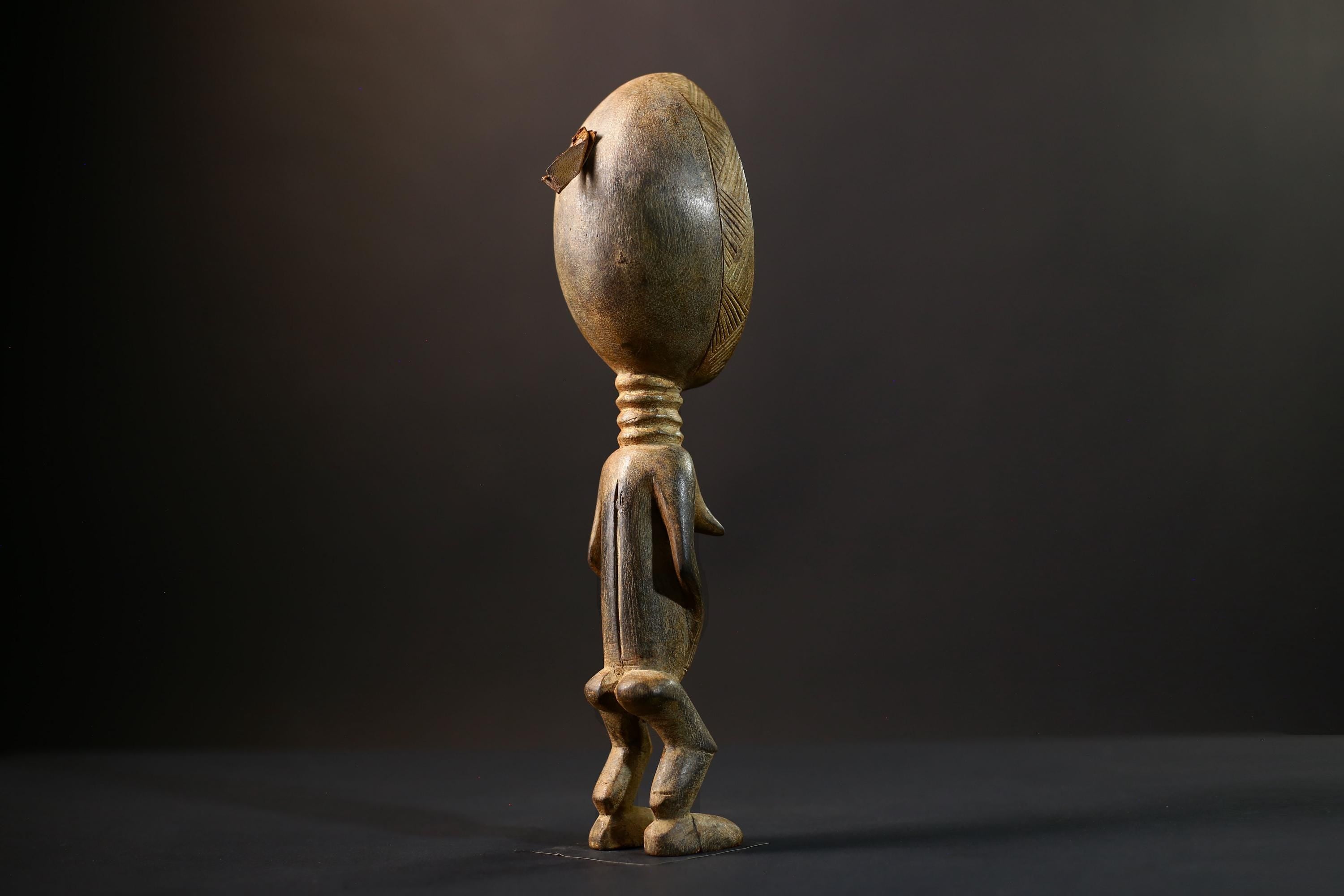 African Spoon Figurine | Dan Wakemia Spoon | Handcarved Wooden Art | Tribal Collectible | African Wall Decor | Cultural Sculpture-G5245