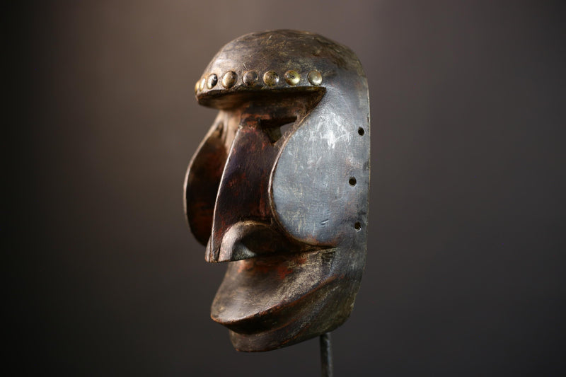 African Dan Kran Mask | Tribal Wood Wall Art | Vintage Liberia Decor | Handcarved Cultural Accent | Ethnic African Home Piece-G5229