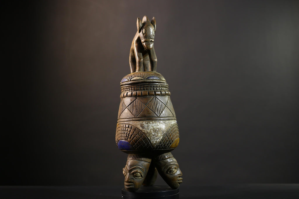 African Yoruba Vintage Figure Sculpture from Angola DRC Unique Art Piece-G5146