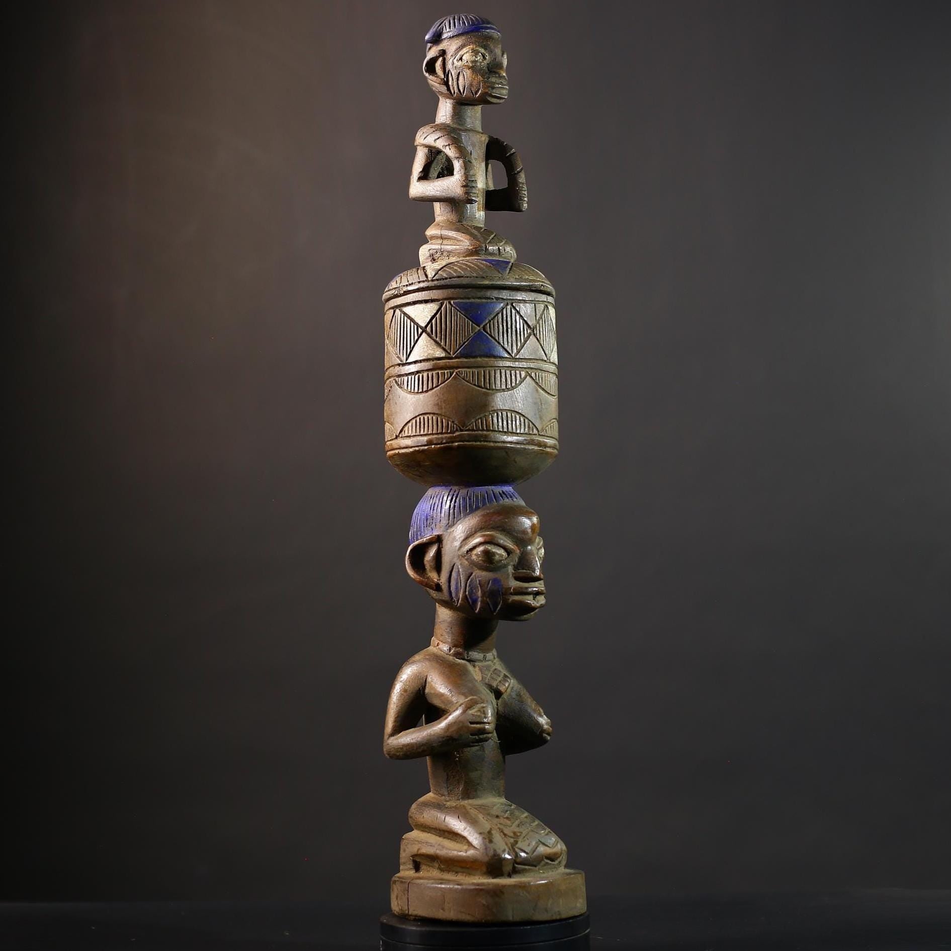 African Chockwe Vintage Figure | Collectible Art from Angola | DRC & Zambia | Ethnic Home Decor | Unique Cultural Heritage Piece-G5141