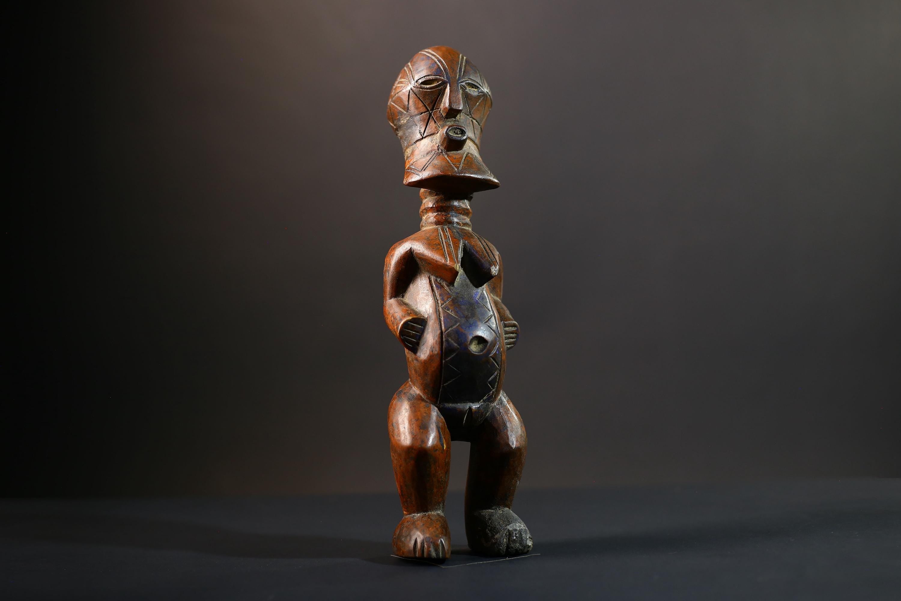 African Figurine  Dan Tribal Sculpture | Voodoo Art Statue | Vintage Hand-Carved Decor | African Spiritual Figure | Ethnic Collectible-G5257