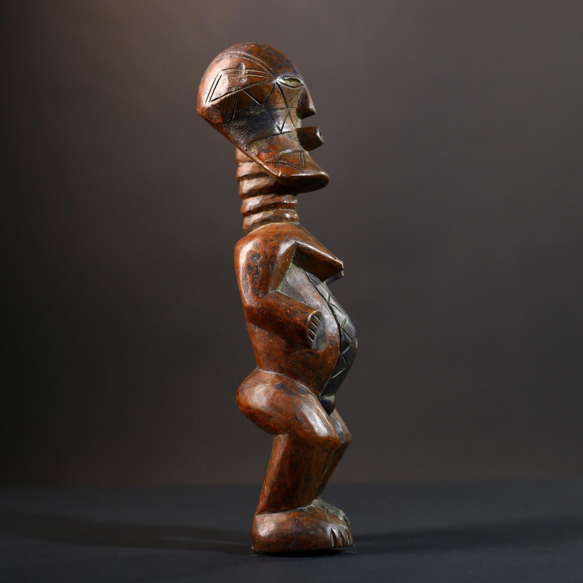 African Figurine  Dan Tribal Sculpture | Voodoo Art Statue | Vintage Hand-Carved Decor | African Spiritual Figure | Ethnic Collectible-G5257