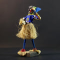 African Tribal Figurine | Beaded Mask Dancer Sculpture | Colorful Handcrafted Decor | African Spirit Art | Folk Statue Collectible-G5262