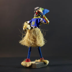 African Tribal Figurine | Beaded Mask Dancer Sculpture | Colorful Handcrafted Decor | African Spirit Art | Folk Statue Collectible-G5262