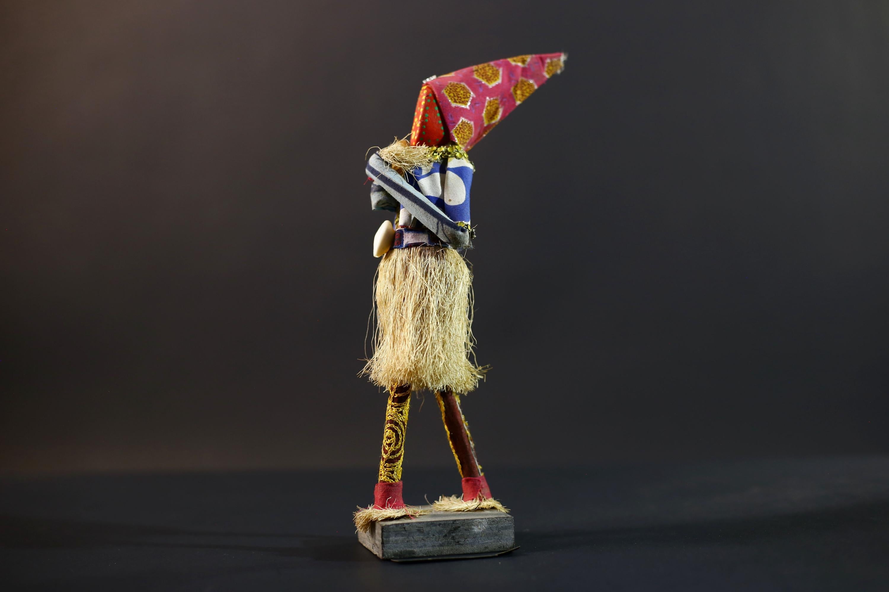 African Tribal Figurine | Ceremonial Dancer Sculpture | Colorful Handcrafted Art | African Folk Decor | Spirit Figure Collectible-G5261