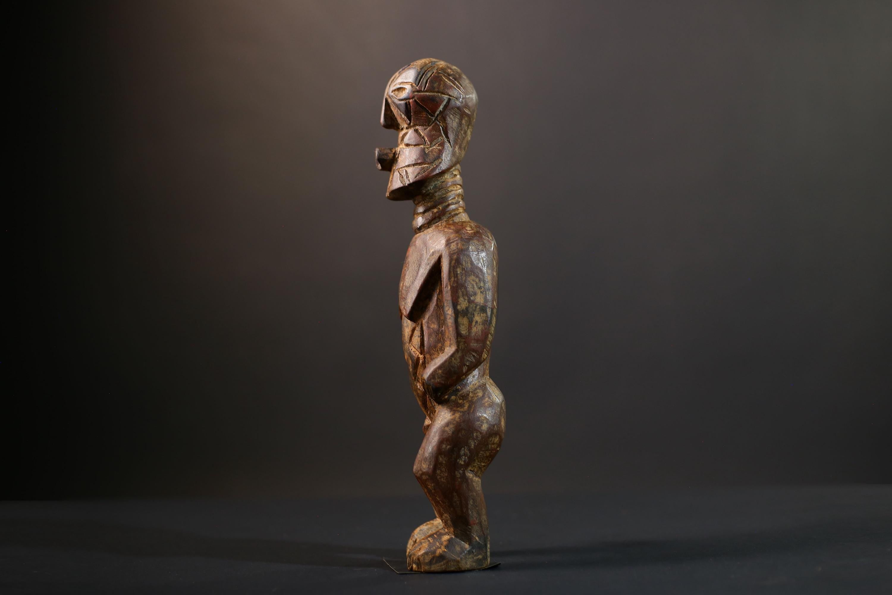 African Dogon Ancestor Sculpture | Hand-Carved Wood Figurine | Vintage Tribal Art | Ethnic Tabletop Decor-G5272