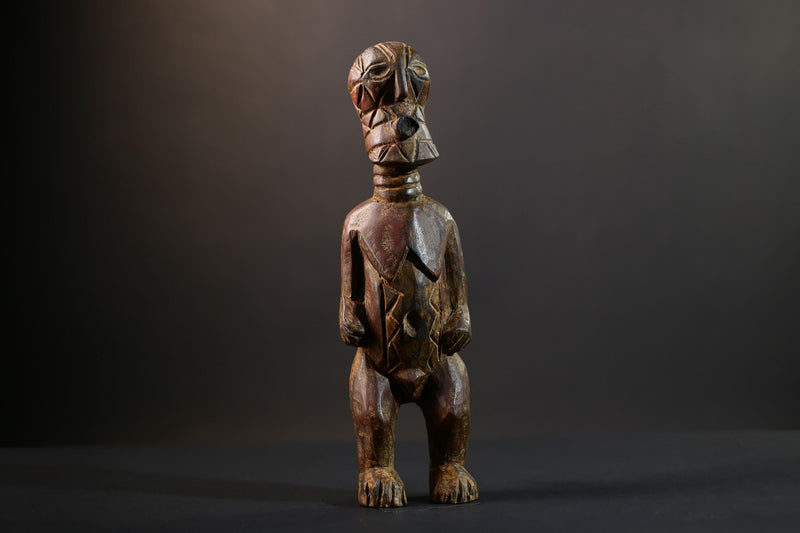 African Dogon Ancestor Sculpture | Hand-Carved Wood Figurine | Vintage Tribal Art | Ethnic Tabletop Decor-G5272
