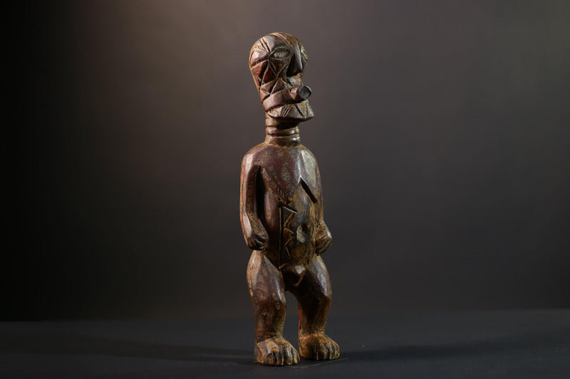 African Dogon Ancestor Sculpture | Hand-Carved Wood Figurine | Vintage Tribal Art | Ethnic Tabletop Decor-G5272