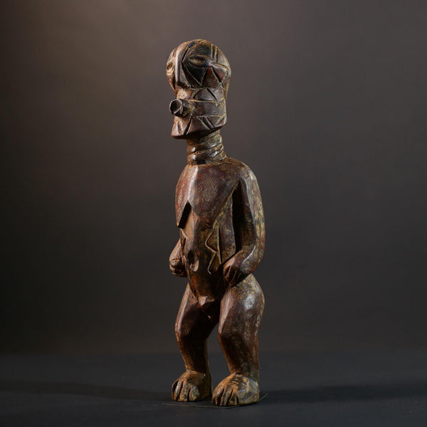 African Dogon Ancestor Sculpture | Hand-Carved Wood Figurine | Vintage Tribal Art | Ethnic Tabletop Decor-G5272