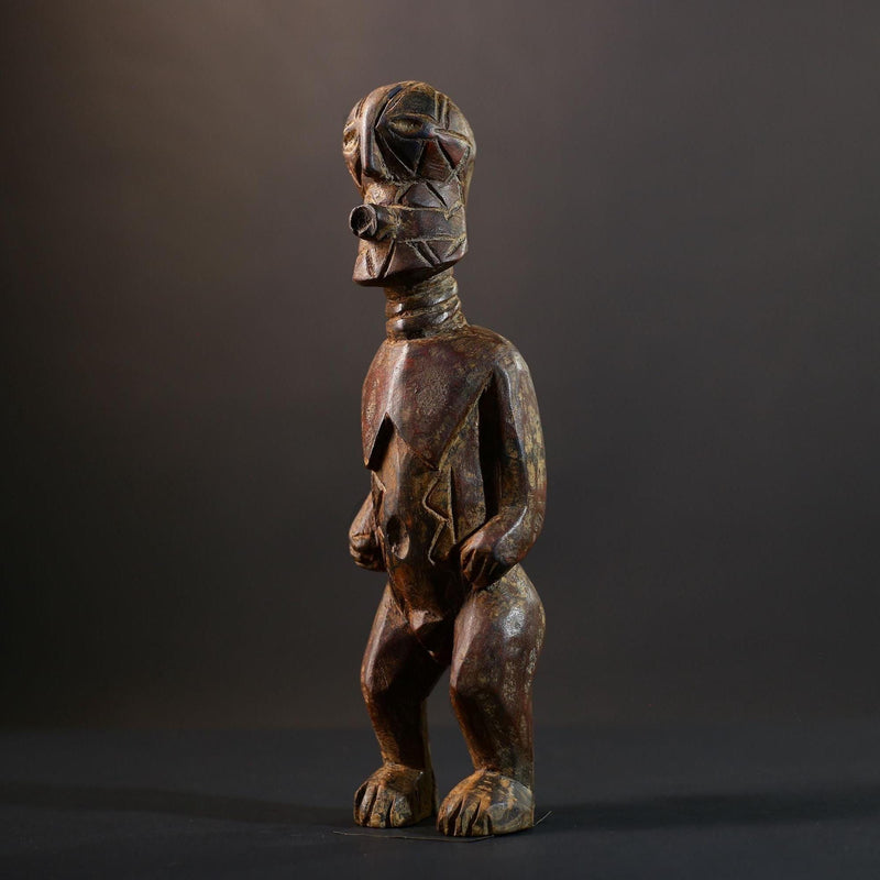 African Dogon Ancestor Sculpture | Hand-Carved Wood Figurine | Vintage Tribal Art | Ethnic Tabletop Decor-G5272