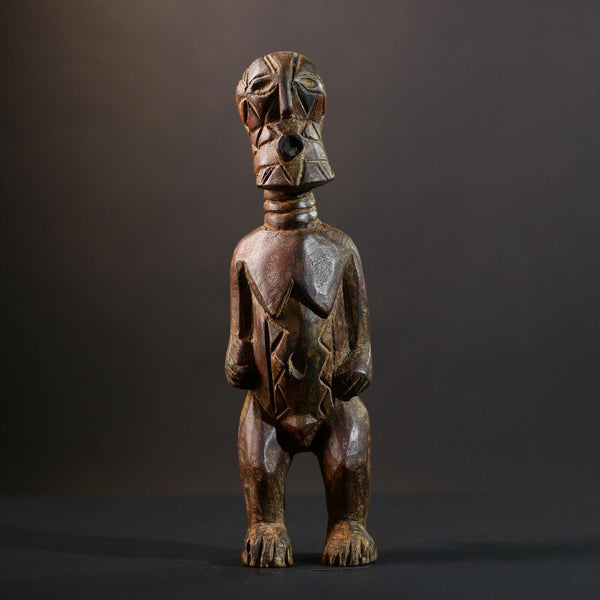 African Dogon Ancestor Sculpture | Hand-Carved Wood Figurine | Vintage Tribal Art | Ethnic Tabletop Decor-G5272