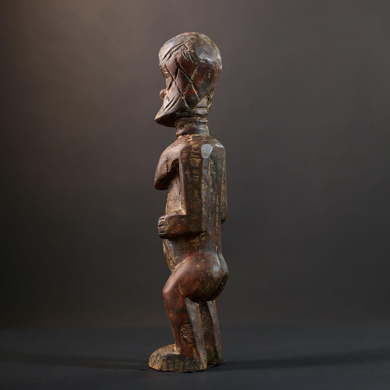 African Dogon Ancestor Sculpture | Hand-Carved Wood Figurine | Vintage Tribal Art | Ethnic Tabletop Decor-G5271