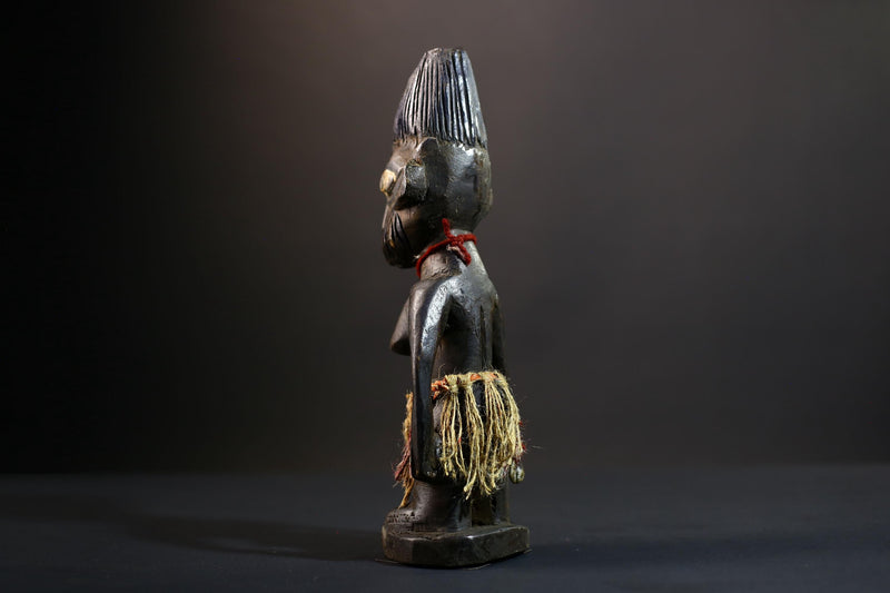 African Suku Congo Fertility Statue, Hand-Carved Female Ancestral Figure, African Wood Sculpture Décor-G5288