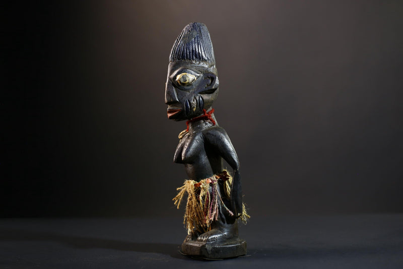 African Suku Congo Fertility Statue, Hand-Carved Female Ancestral Figure, African Wood Sculpture Décor-G5288