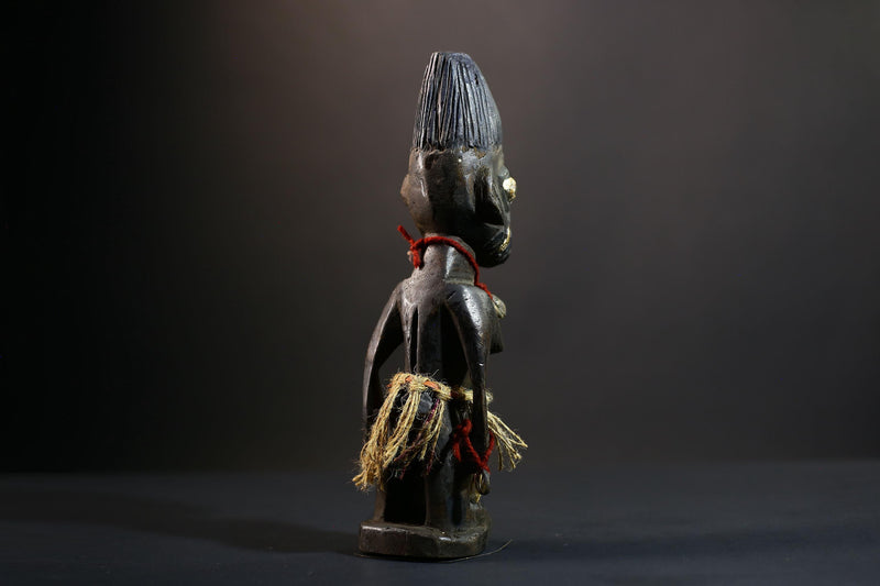 African Suku Congo Fertility Statue, Hand-Carved Female Ancestral Figure, African Wood Sculpture Décor-G5288