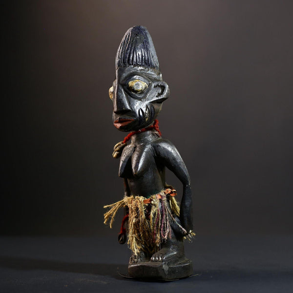 African Suku Congo Fertility Statue, Hand-Carved Female Ancestral Figure, African Wood Sculpture Décor-G5288
