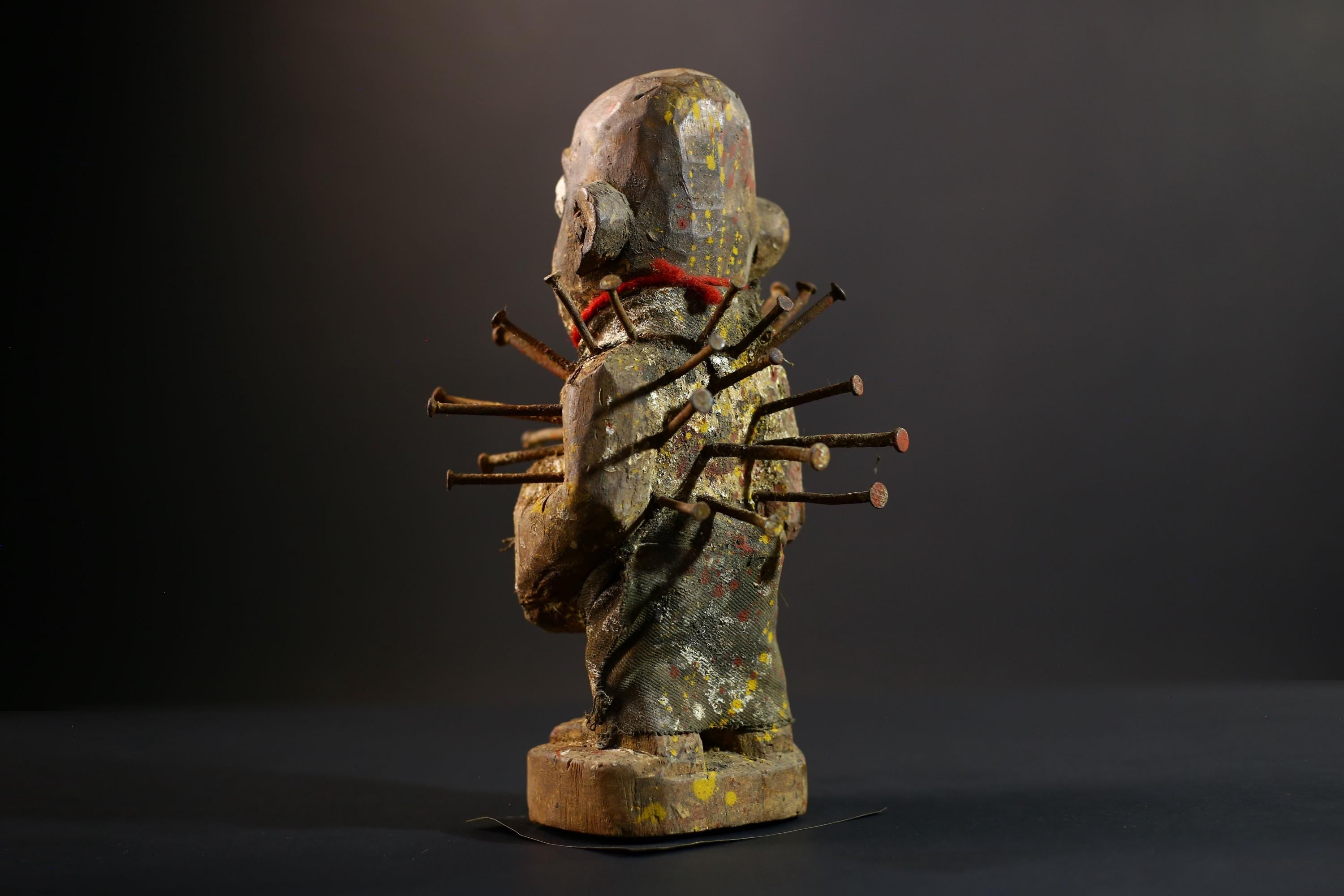 Nkisi Nkondi Power Figure | Kongo Nail Fetish Sculpture | African Voodoo Tribal Art-G5286