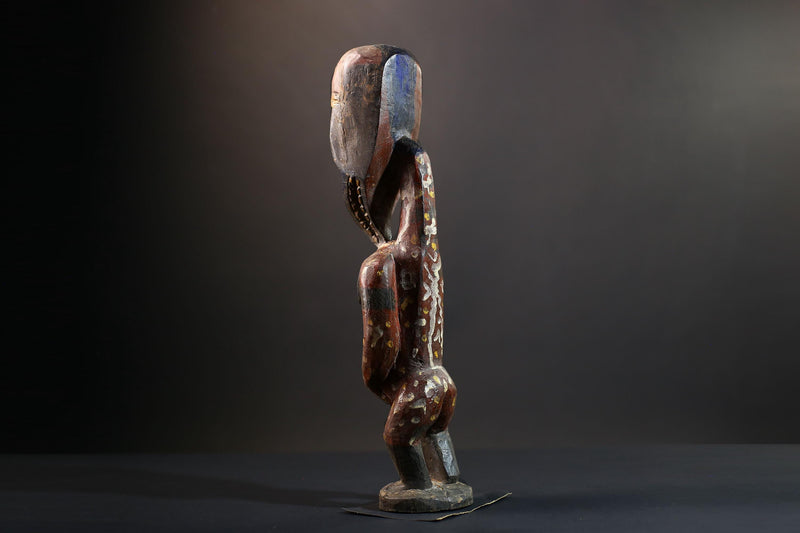 Nkisi Nkondi Power Figure | Kongo Nail Fetish Sculpture | African Voodoo Tribal Art-G5283