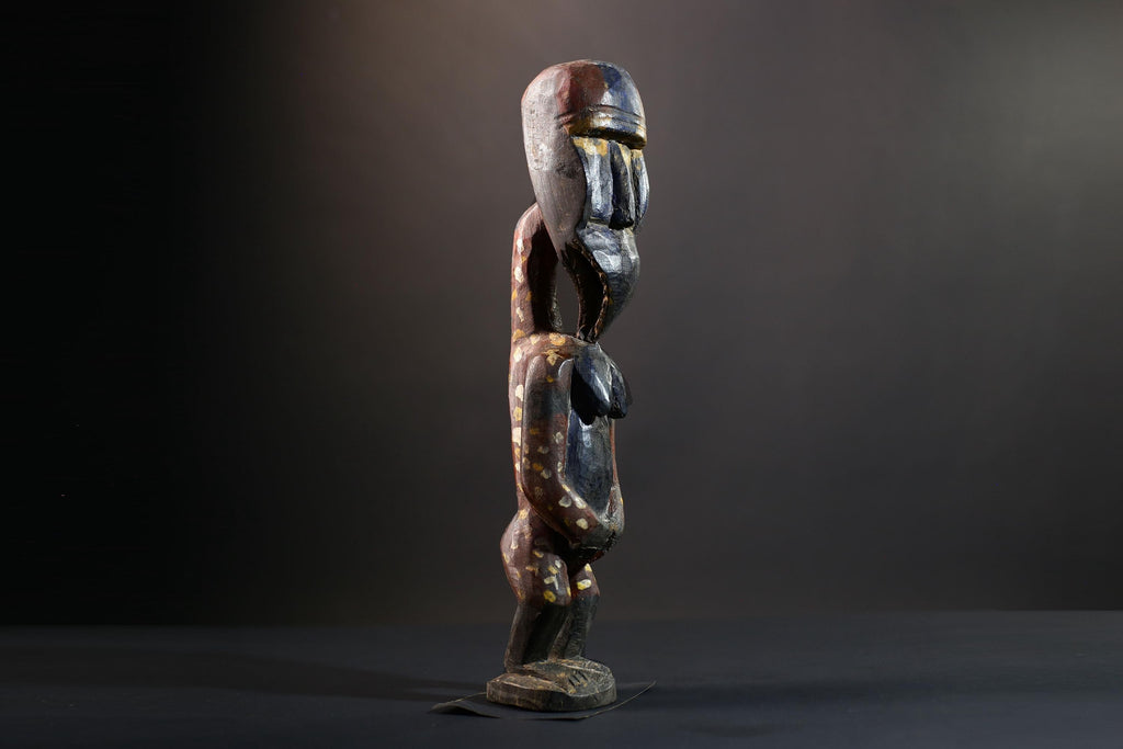 Nkisi Nkondi Power Figure | Kongo Nail Fetish Sculpture | African Voodoo Tribal Art-G5283