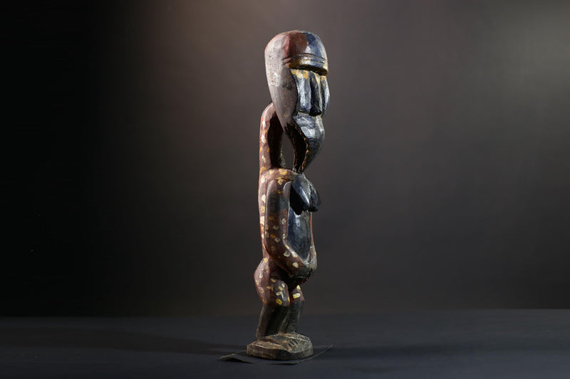 Nkisi Nkondi Power Figure | Kongo Nail Fetish Sculpture | African Voodoo Tribal Art-G5283