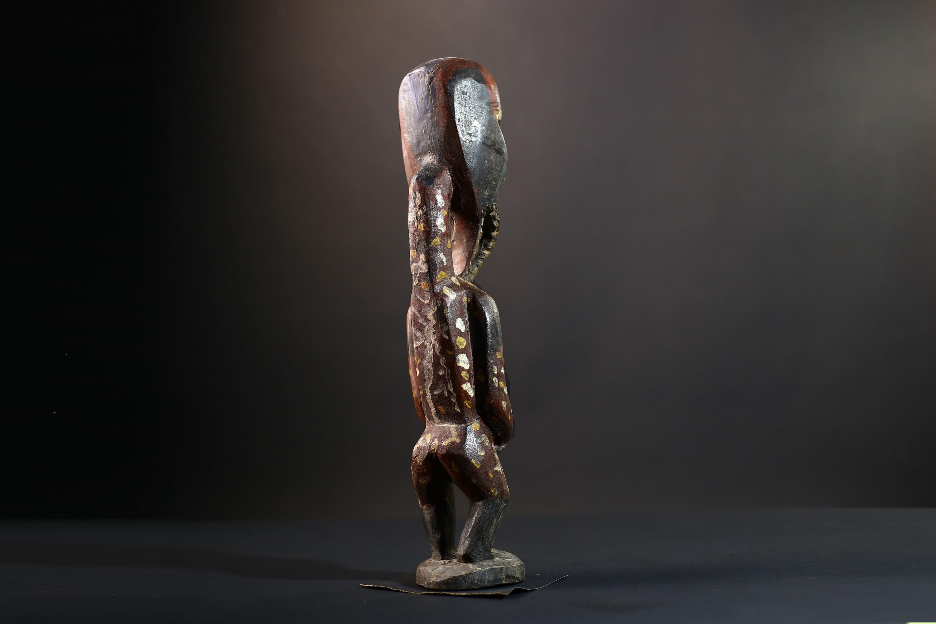 Nkisi Nkondi Power Figure | Kongo Nail Fetish Sculpture | African Voodoo Tribal Art-G5283