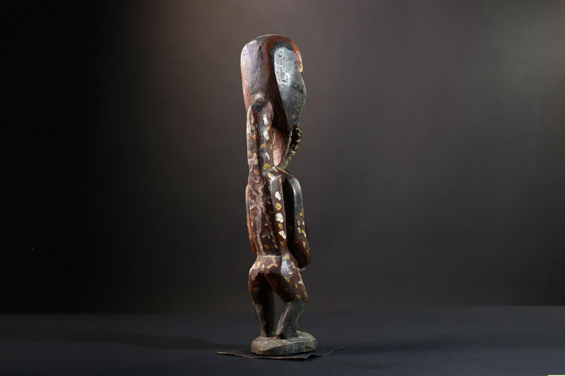 Nkisi Nkondi Power Figure | Kongo Nail Fetish Sculpture | African Voodoo Tribal Art-G5283